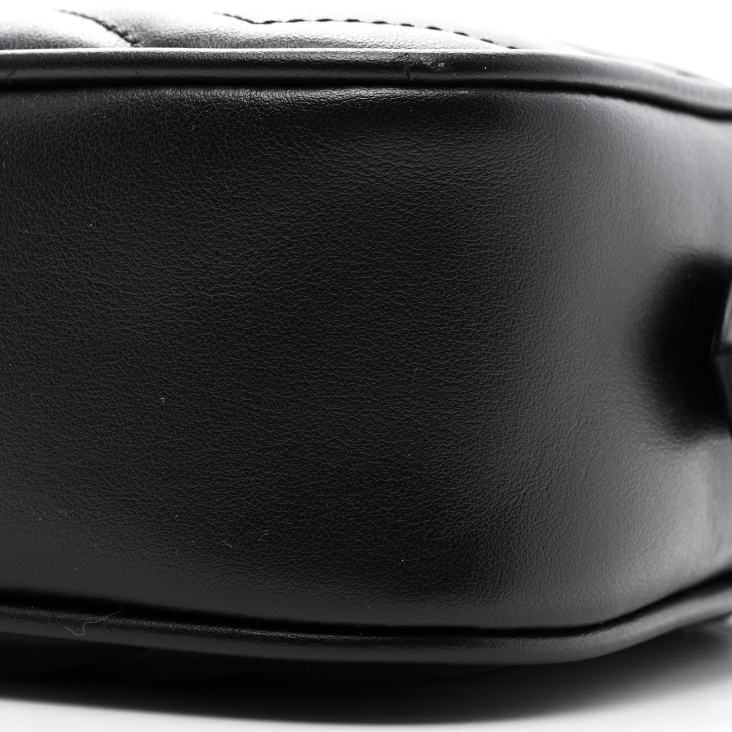 Calfskin Matelasse Mini GG Marmont Chain Shoulder Bag Black