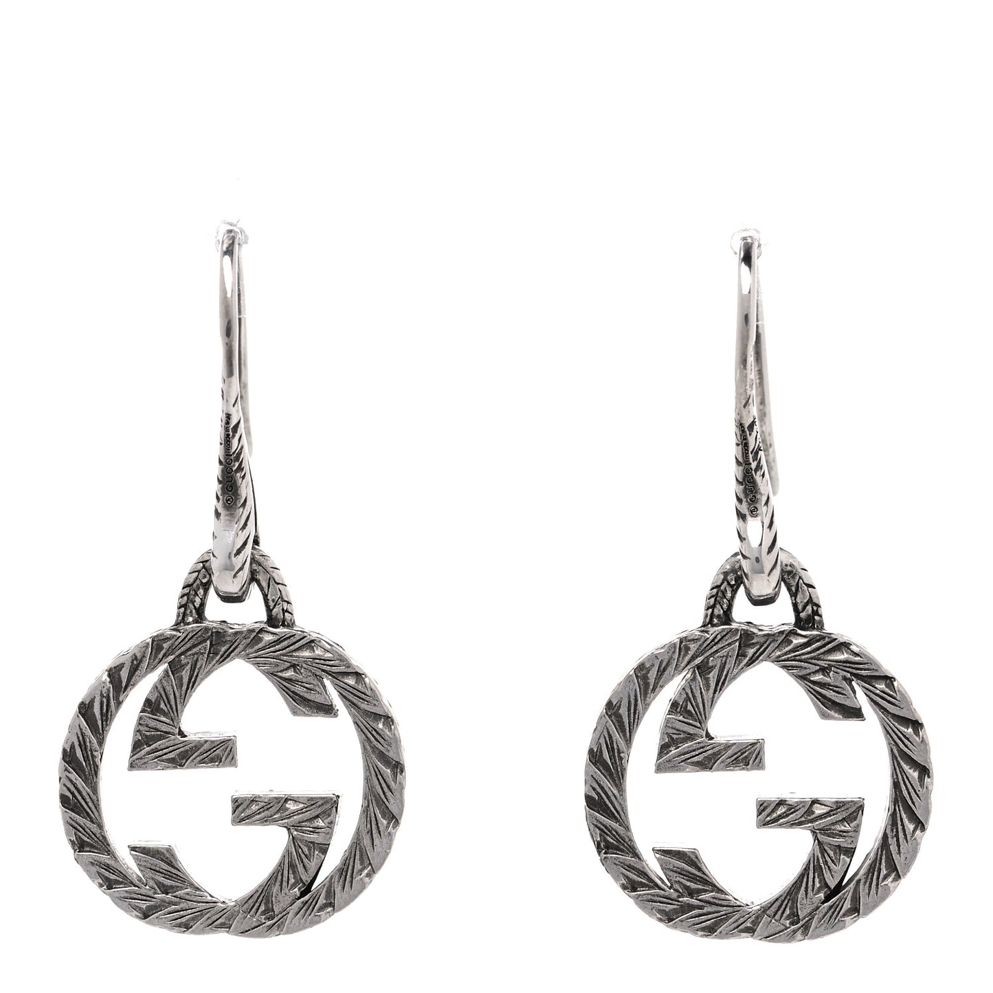 Sterling Silver Interlocking GG Drop Earrings
