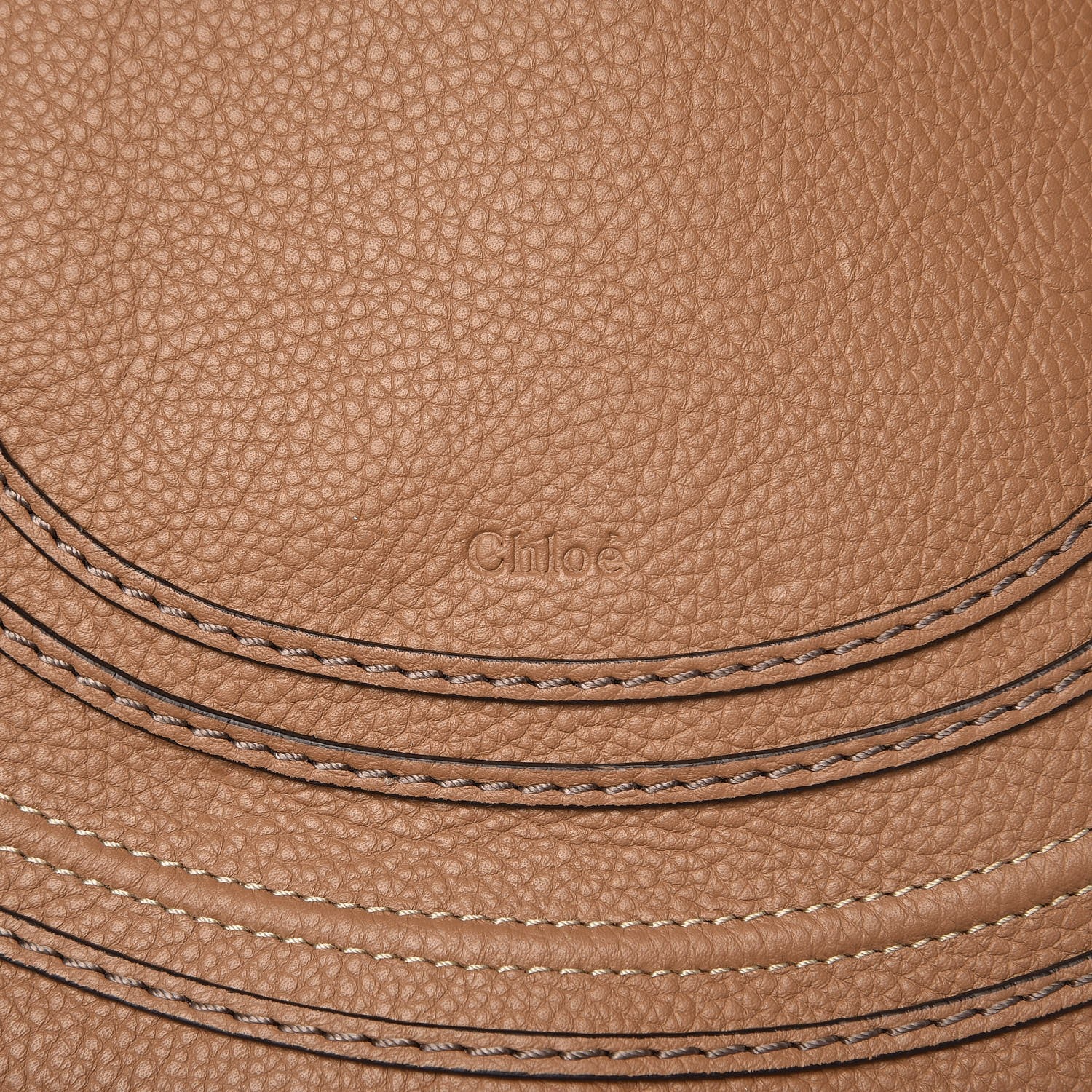Chloe Calfskin Medium Marcie Round Crossbody Bag Nut 9 of 10