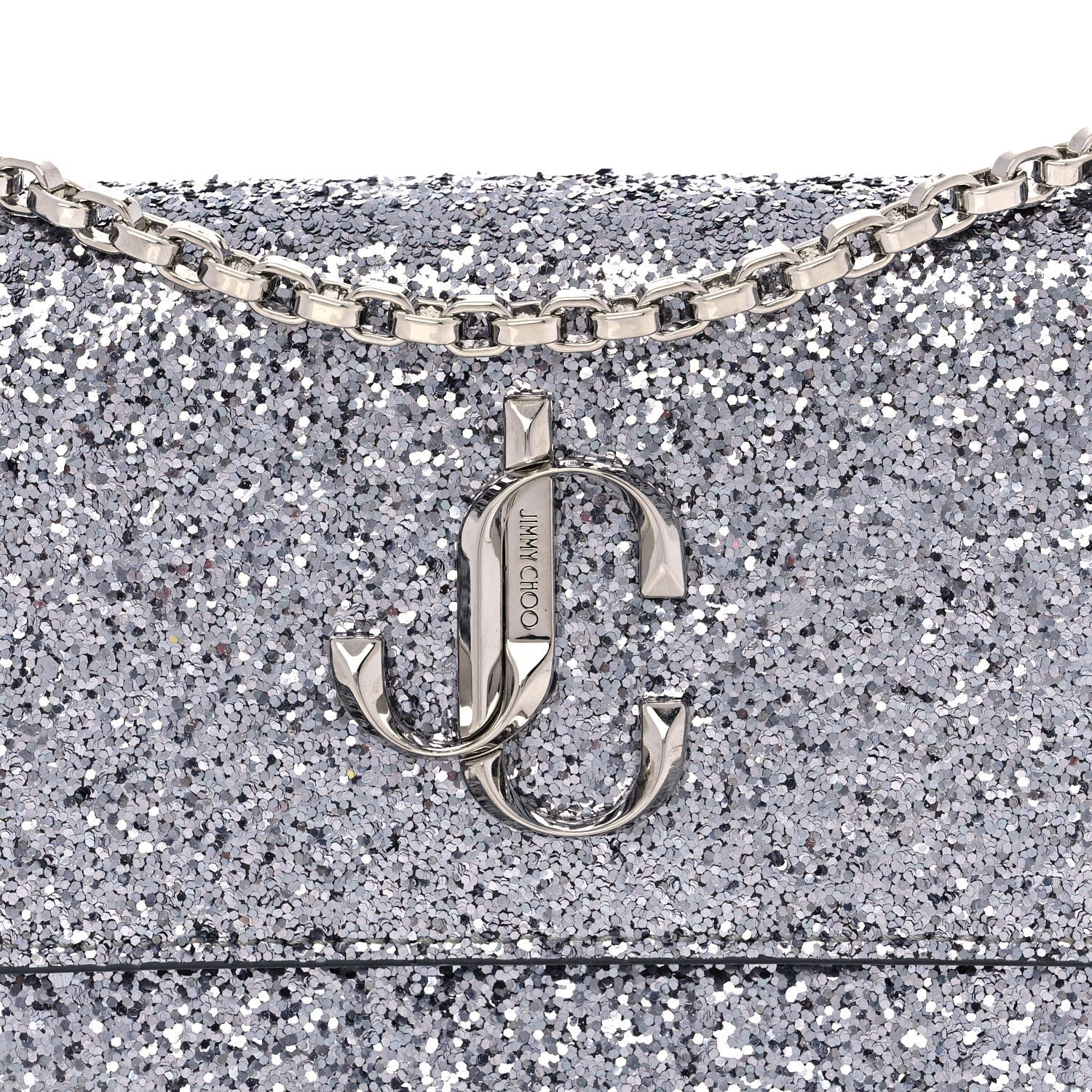 Jimmy Choo Glitter Shoulder Bag Silver 8 of 11
