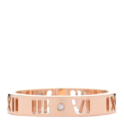 Tiffany 18K Rose Gold Diamond Atlas Pierced Ring 51 5.75 1 of 4