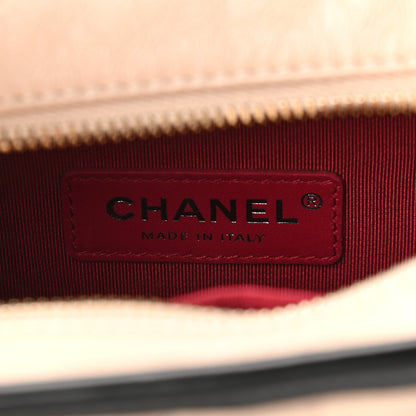 Chanel Aged Calfskin Quilted Small Gabrielle Hobo Beige Black 6 of 11