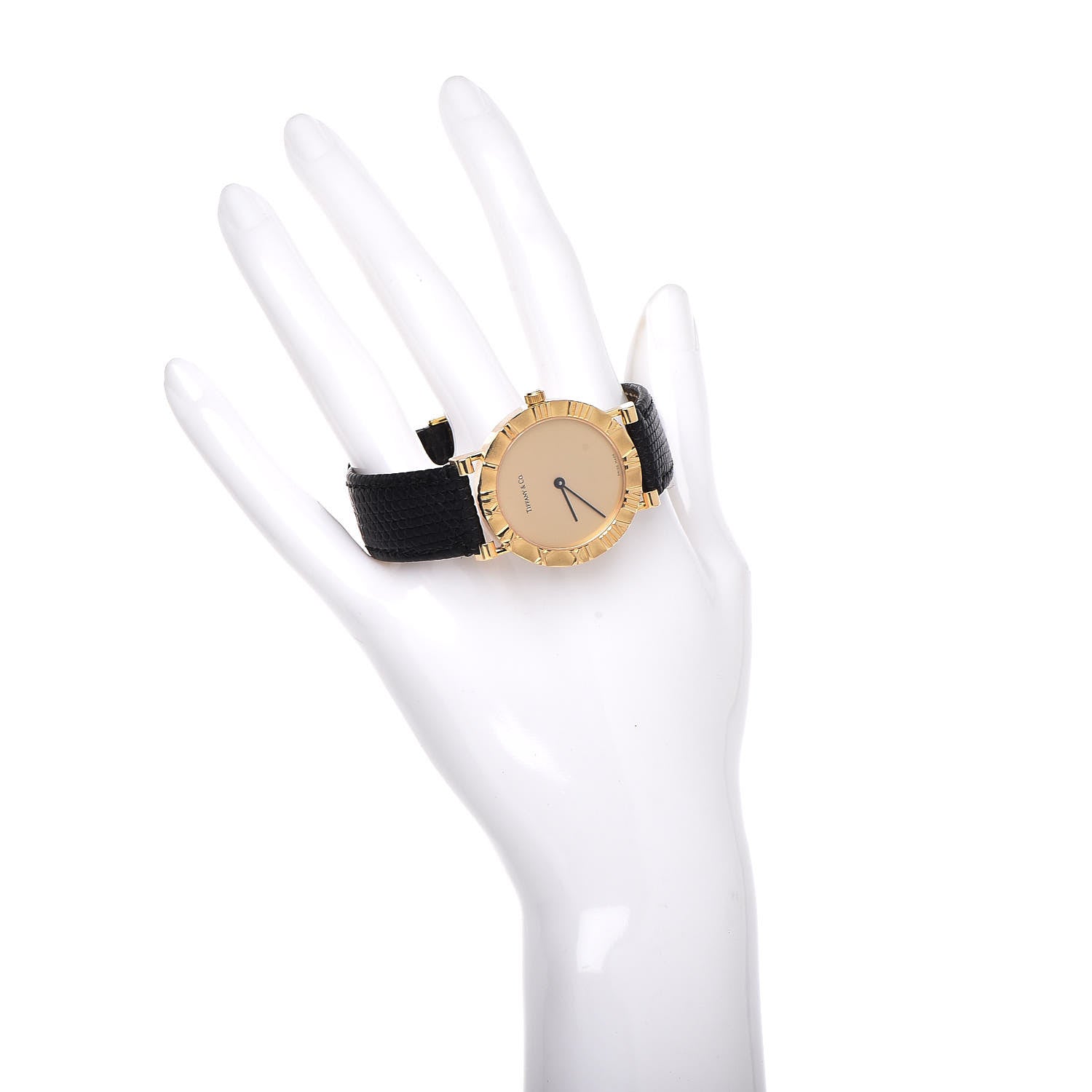 Tiffany 18K Yellow Gold Lizard 31mm Atlas Quartz Watch Gold 2 of 9