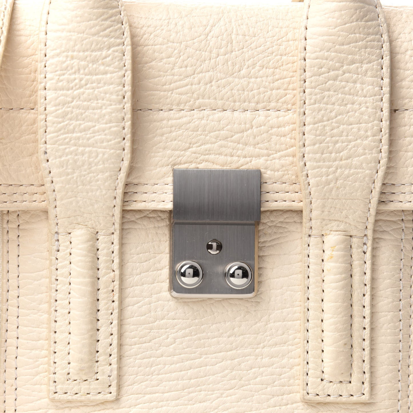 Textured Calfskin Mini Pashli Satchel Milk