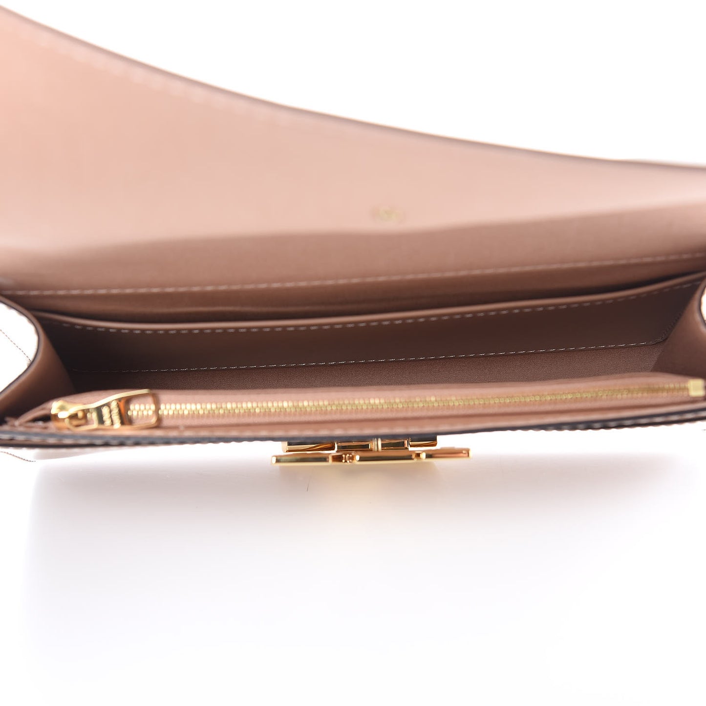 Patent Louise Clutch Nude