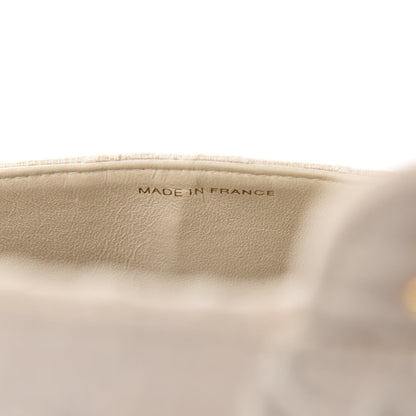 Chanel Canvas Camellia Embroidered Medium Double Flap Ivory 11 of 13