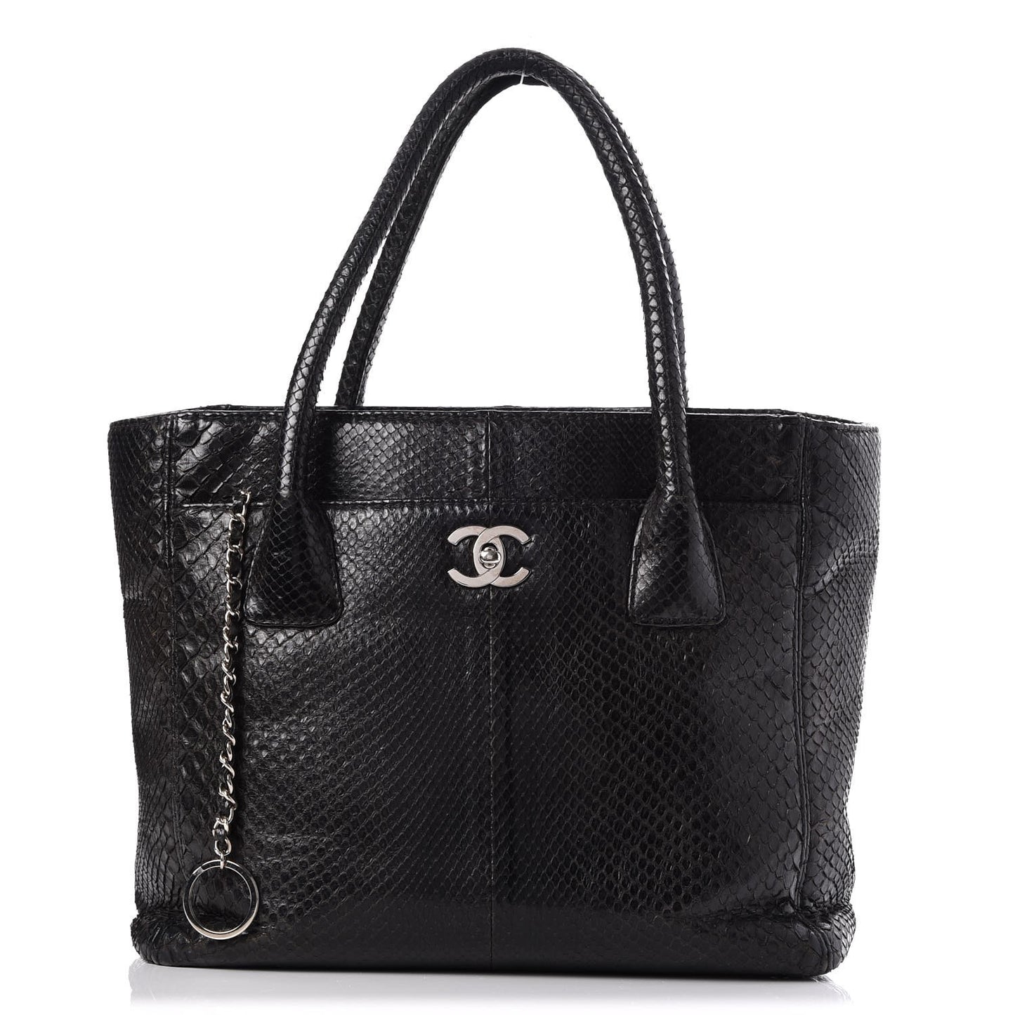 Python Executive Cerf Shopper Tote Black