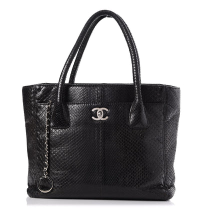 Chanel Python Executive Cerf Shopper Tote Black 1 of 8