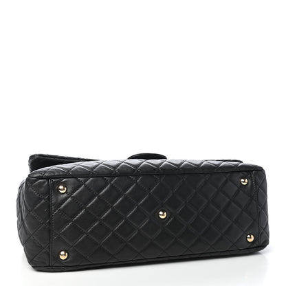 Chanel Calfskin Quilted XXL Travel Flap Bag Black 4 of 9