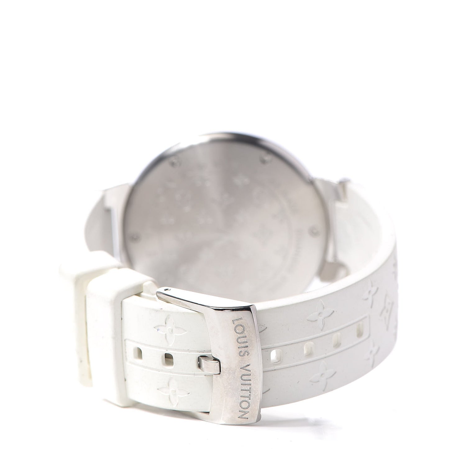 Stainless Steel Rubber 34mm Tambour Quartz Watch Brown