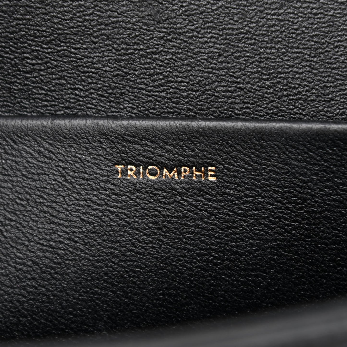 Shiny Calfskin Triomphe Shoulder Bag Black