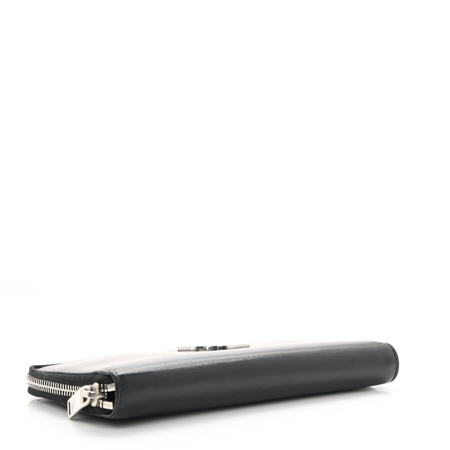 Saint Laurent Ultra Calfskin Monogram Mens Zip Around Continental Wallet Black 4 of 8