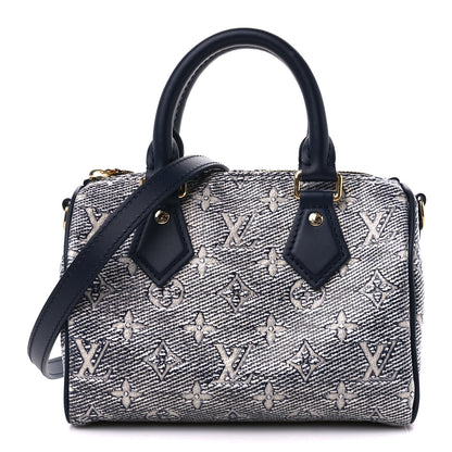 Louis Vuitton Monoglam Speedy Bandouliere 20 Blue 1 of 9