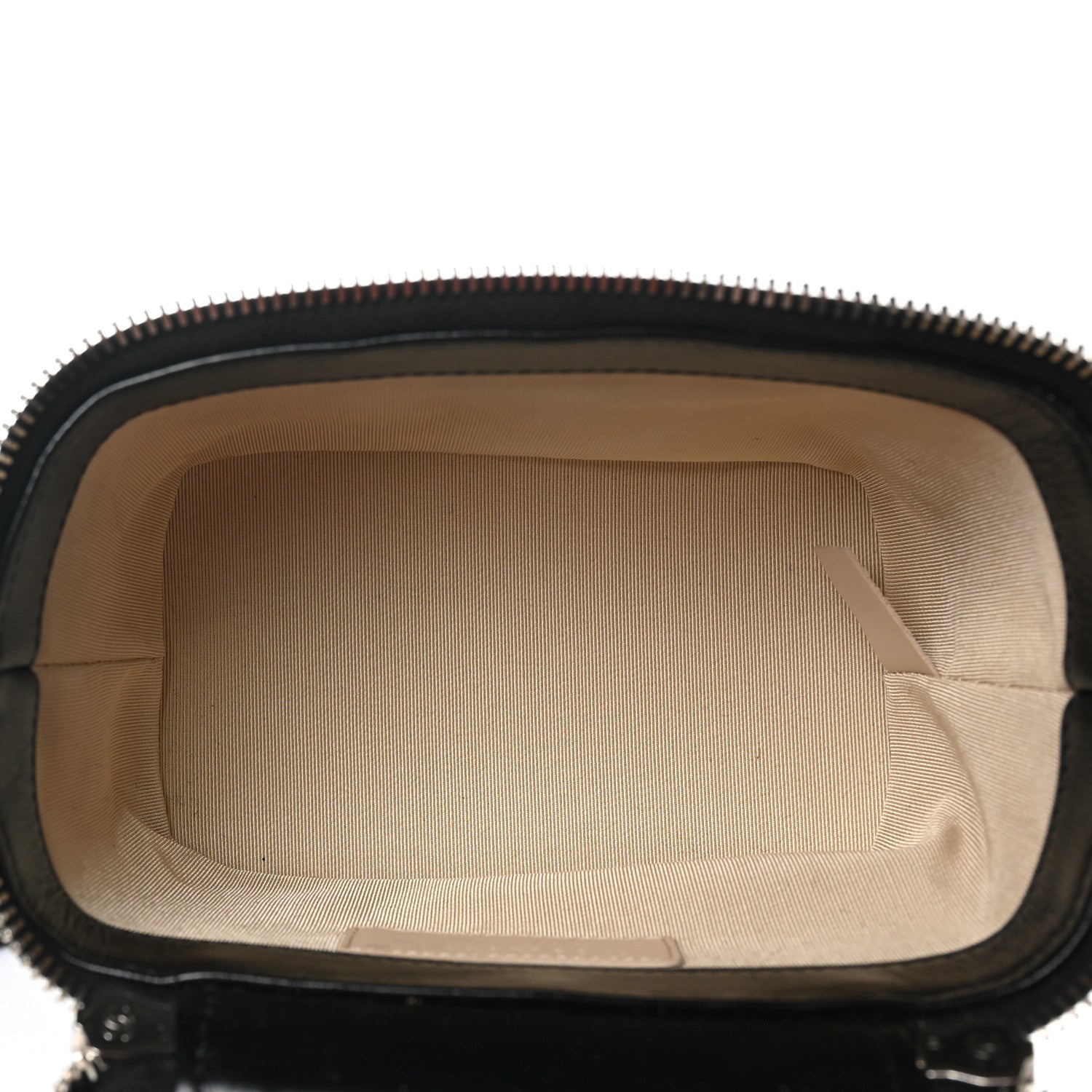 Chanel Calfskin Raffia Small Vanity Case Bag Black Beige 5 of 11