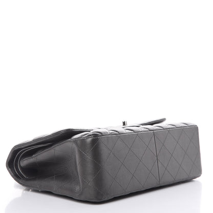 Chanel Metallic Lambskin Quilted Jumbo Double Flap Pewter 4 of 15