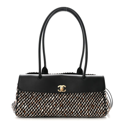 Chanel Tweed Calfskin Urban Essentials Small Shopping Bag Black Multicolor 1 of 10