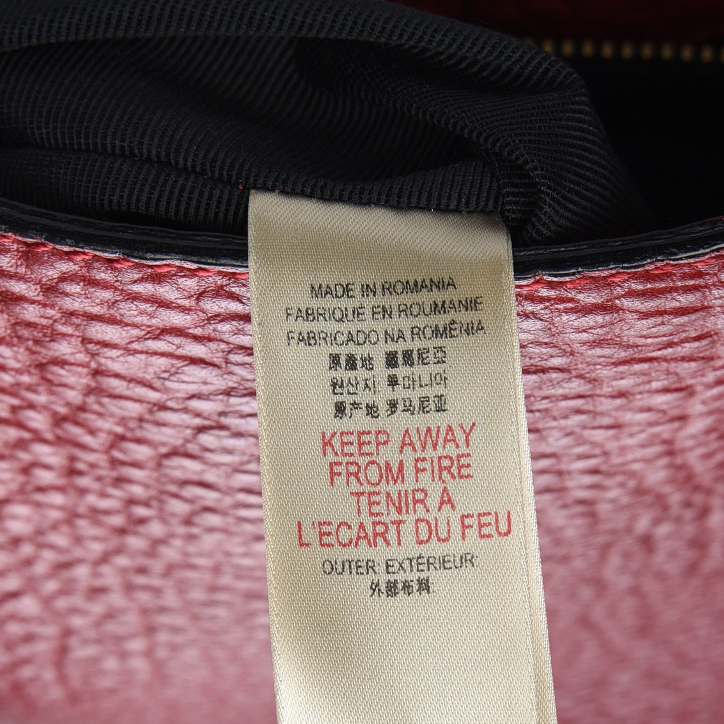Heritage Grain Medium Woodbury Tote Military Red