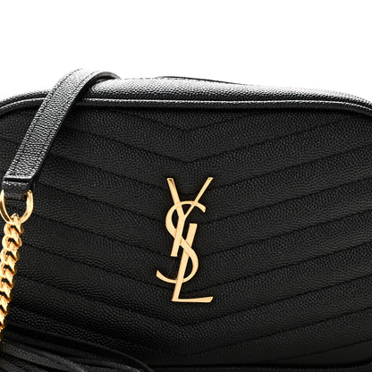 Saint Laurent Grain De Poudre Matelasse Monogram Mini Lou Camera Bag Black 8 of 10
