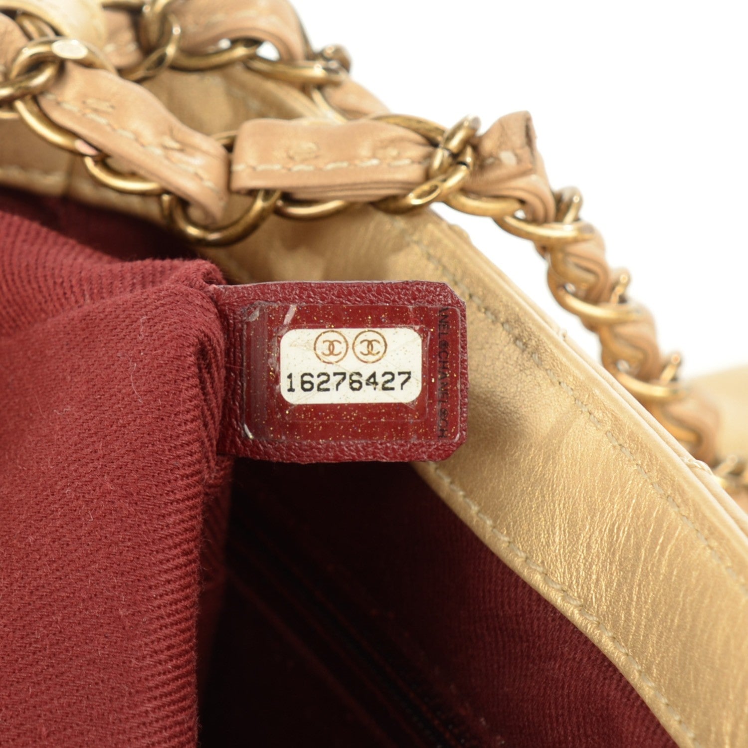 Chanel Calfskin Quilted Medium Pondichery Flap Gold 7 of 8