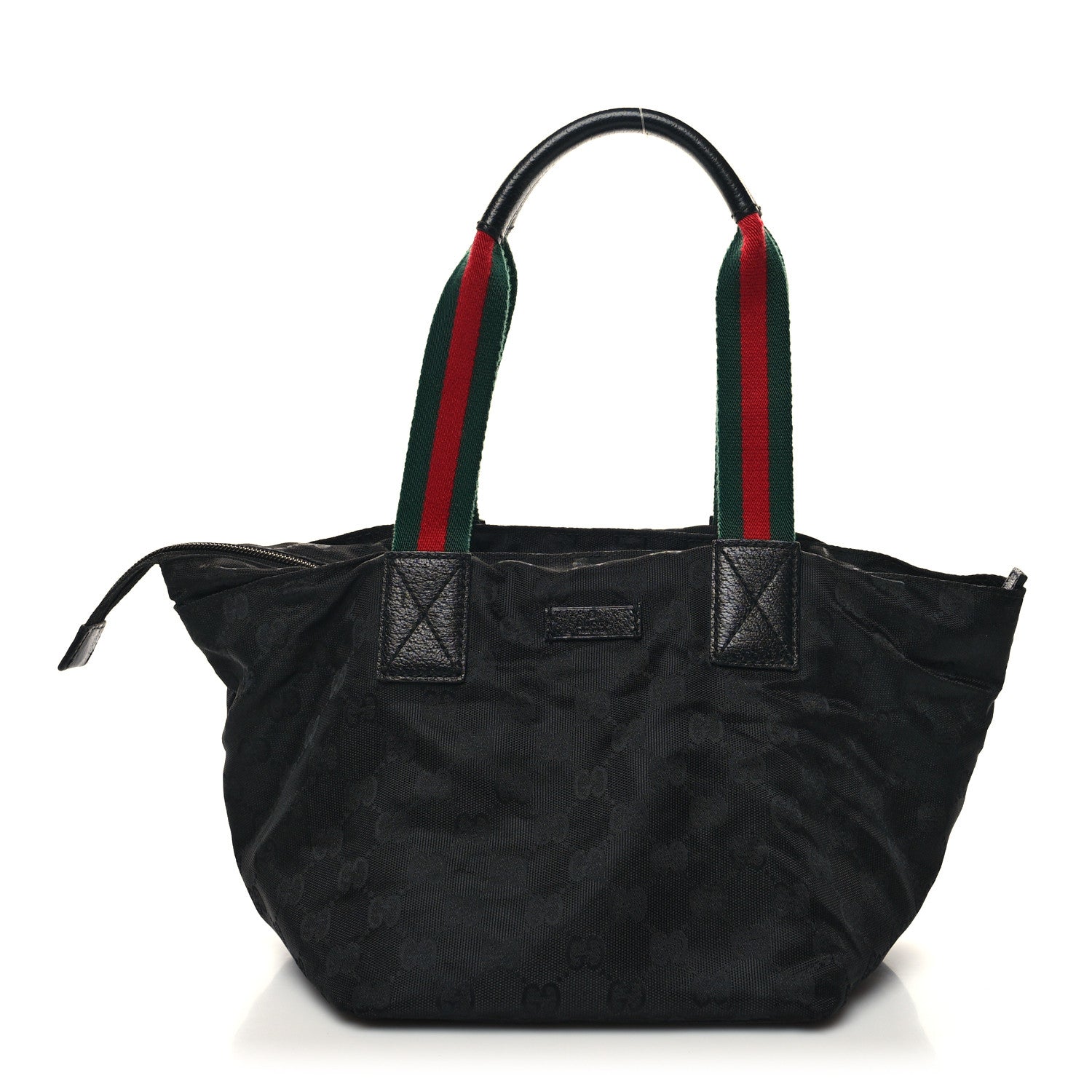 Gucci GG Monogram Small Web Handle Bucket Tote Black 1 of 15