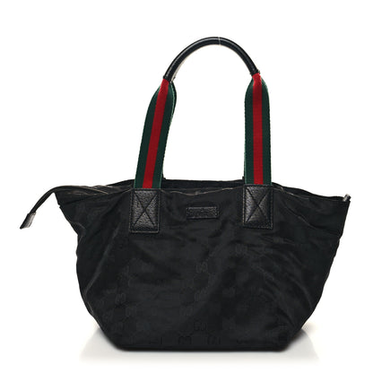 Gucci GG Monogram Small Web Handle Bucket Tote Black 1 of 15