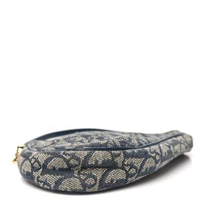 Christian Dior Monogram Mini Saddle Pochette Navy 3 of 9