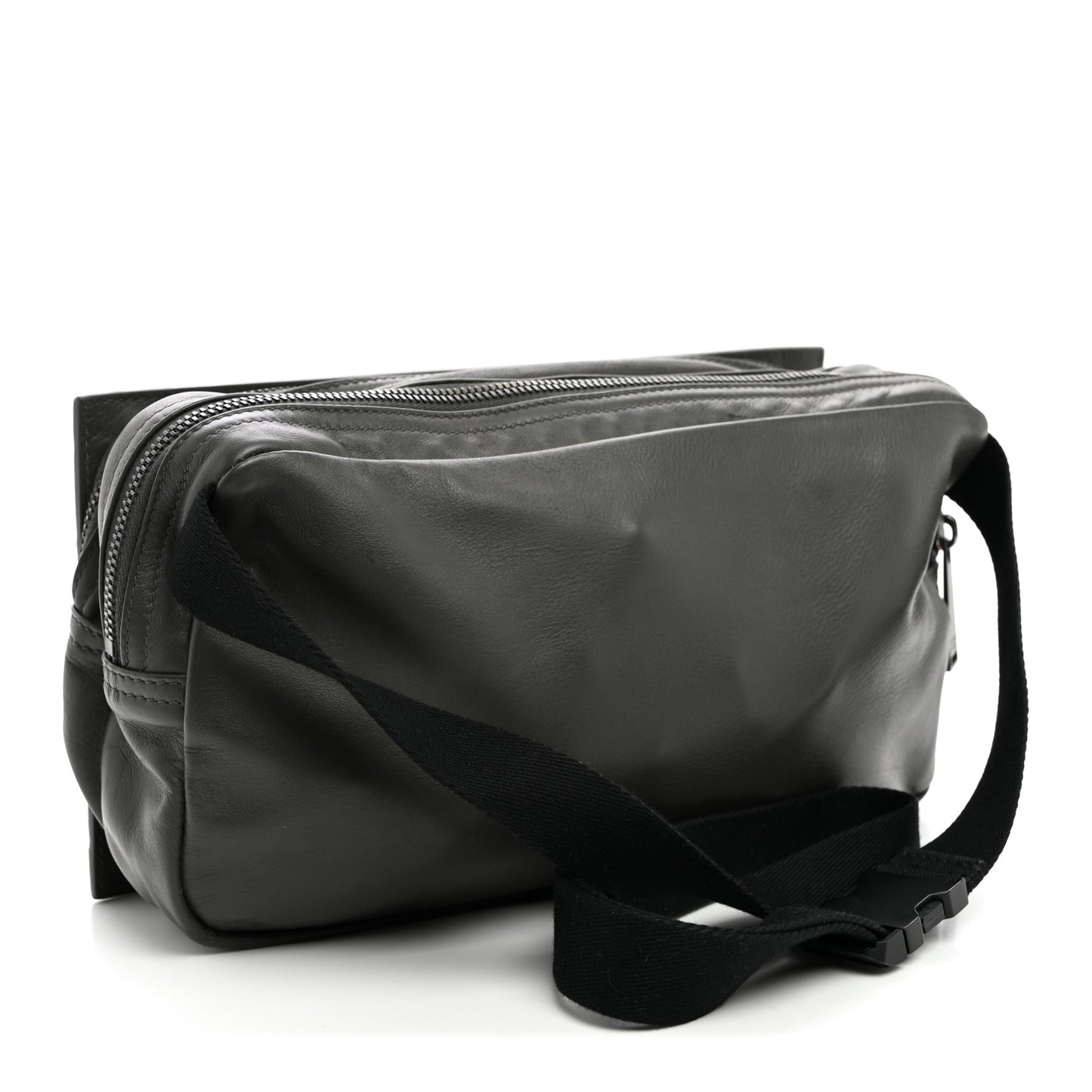 Nappa Intrecciato Belt Bag Light Graphite