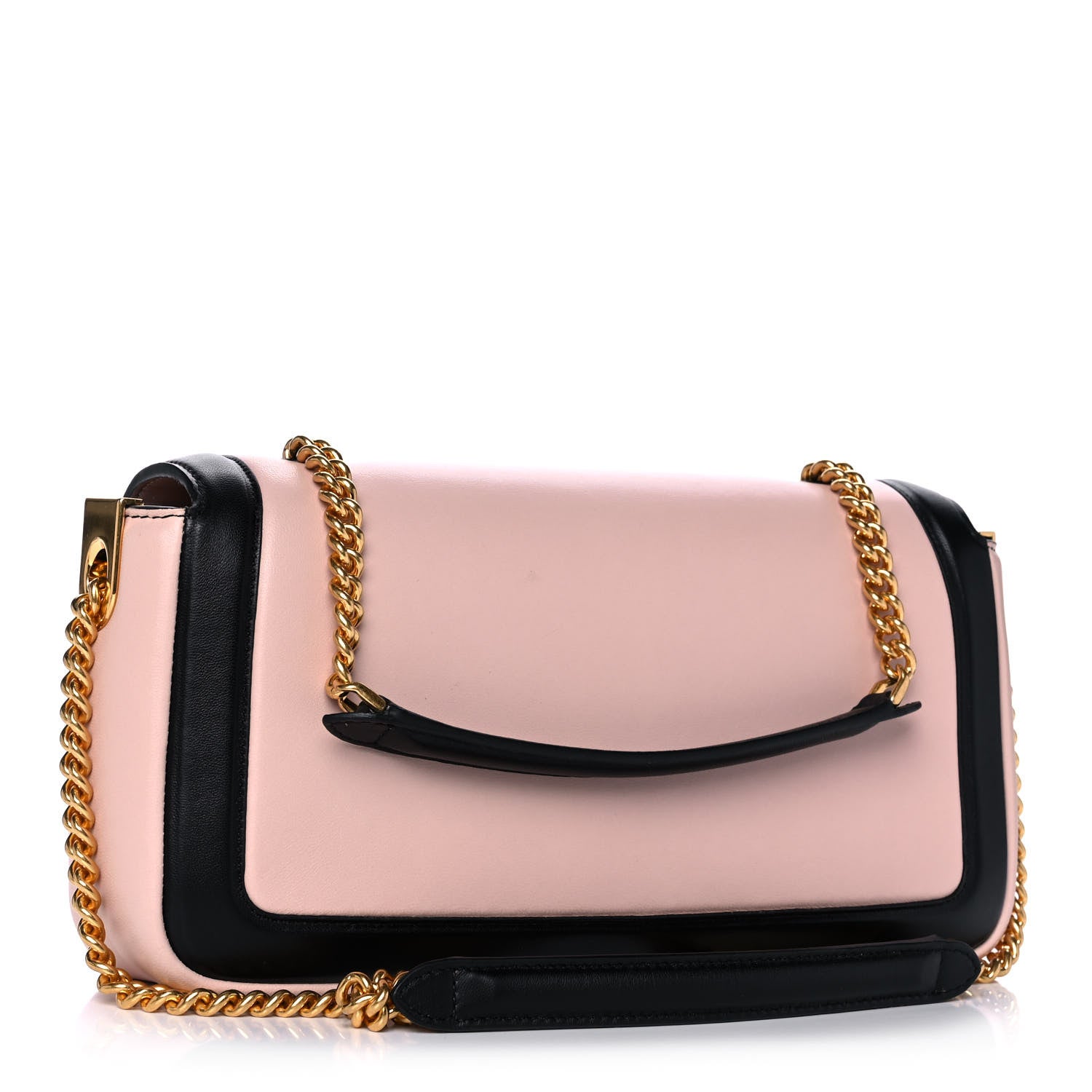 Fendi Nappa Apolo Bi-Color Chain Baguette Rosa Quarzo Black 3 of 13
