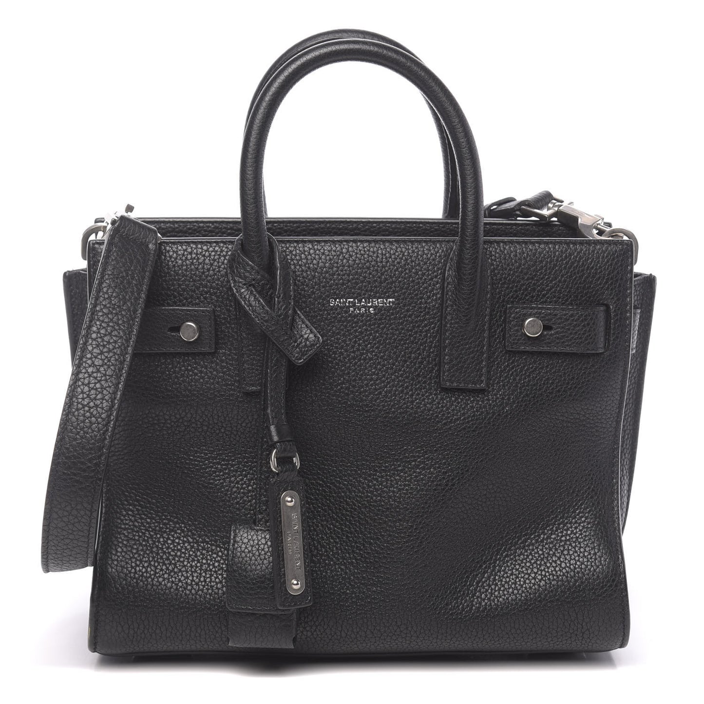 Grained Calfskin Nano Sac De Jour Souple Black