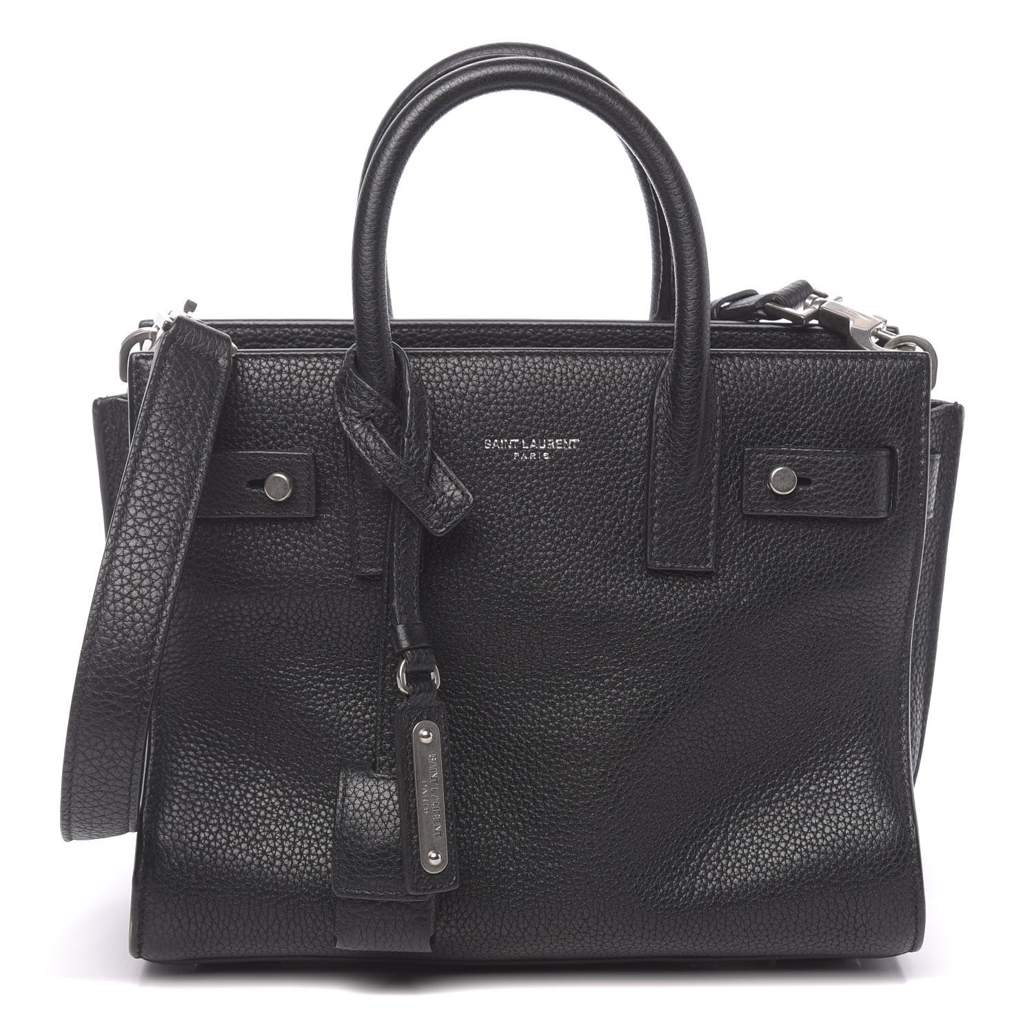 Saint Laurent Grained Calfskin Nano Sac De Jour Souple Black 1 of 10