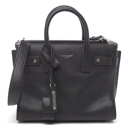 Saint Laurent Grained Calfskin Nano Sac De Jour Souple Black 1 of 10