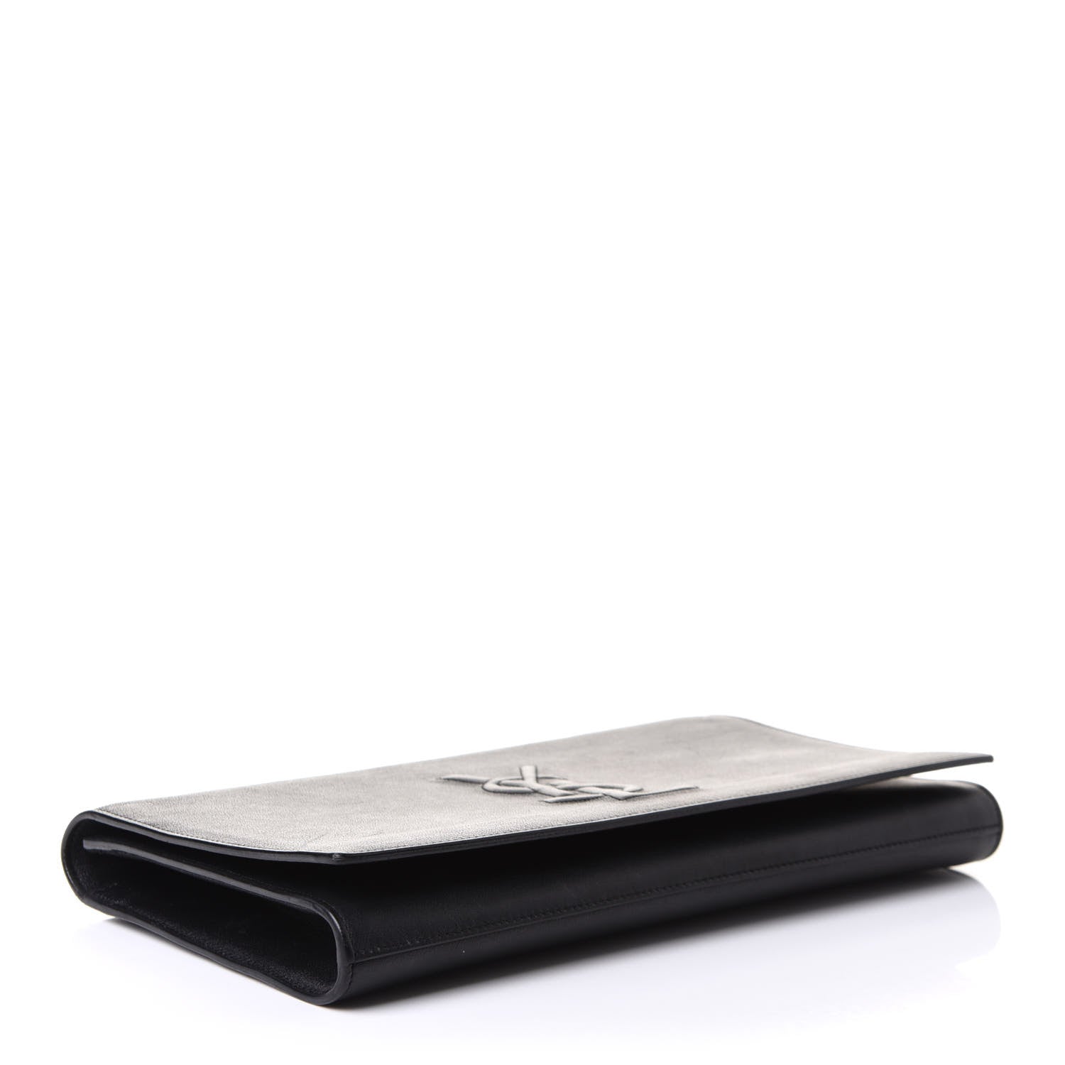 Saint Laurent Calfskin Monogram Large Belle De Jour Clutch Black 4 of 11