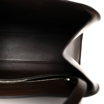 The Row Polished Saddle Calfskin Peggy Clutch Deep Brown 5 of 9