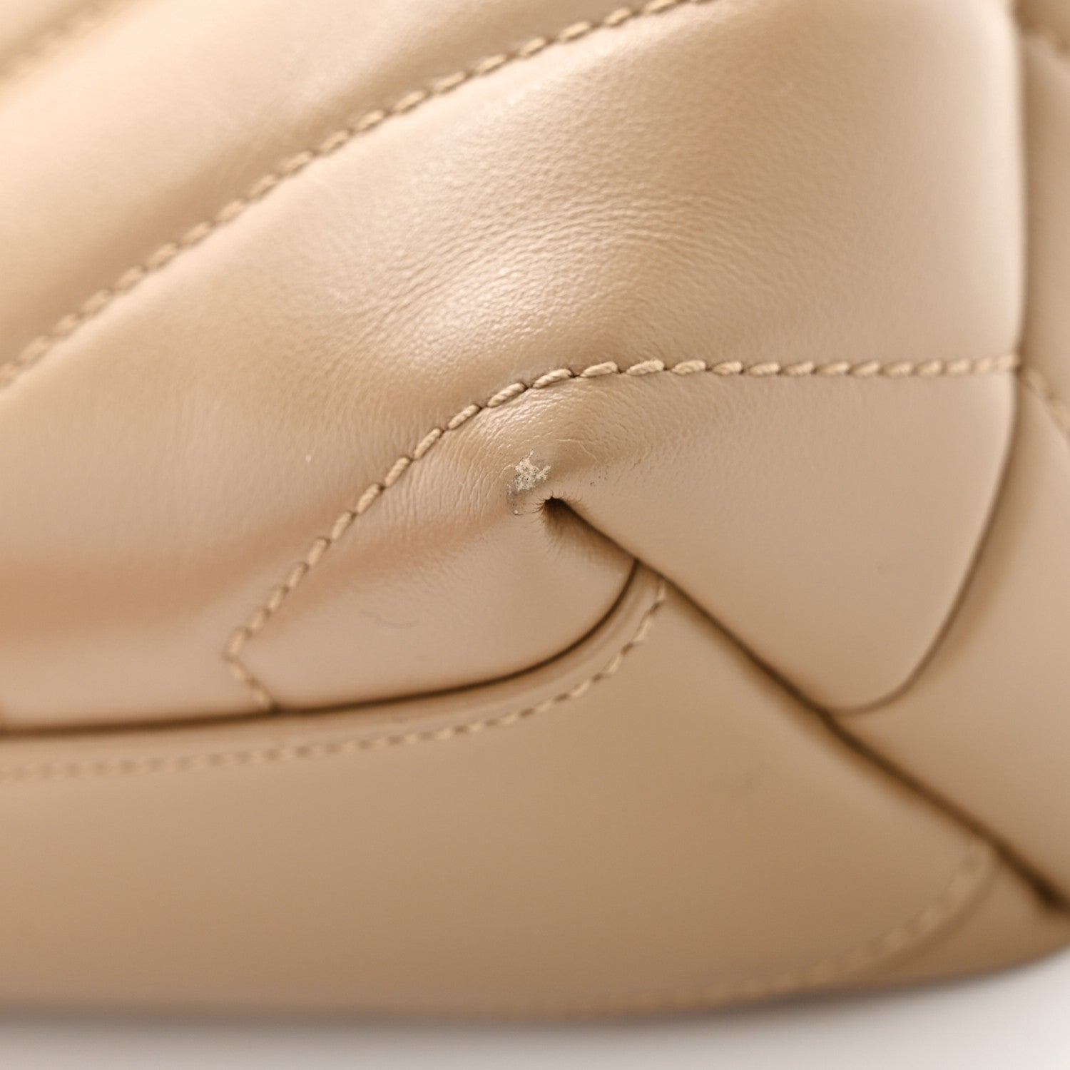Saint Laurent Calfskin Y Quilted Monogram Toy Loulou Crossbody Bag Latte 11 of 12