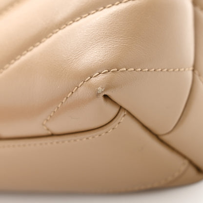 Saint Laurent Calfskin Y Quilted Monogram Toy Loulou Crossbody Bag Latte 11 of 12