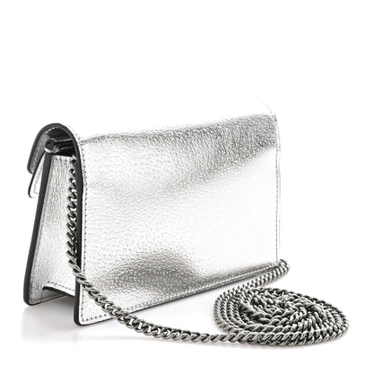 Gucci Metallic Calfskin Super Mini Dionysus Shoulder Bag Silver 3 of 11