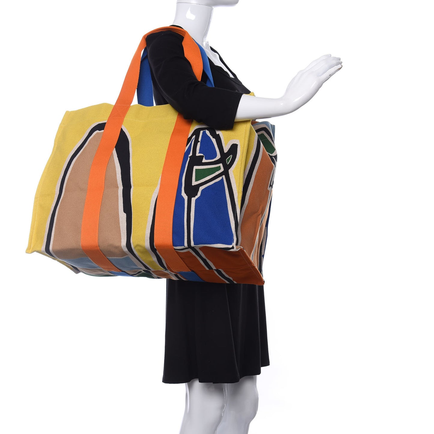 Cotton Canvas 3 Surfs Beach Bag Citron Orange