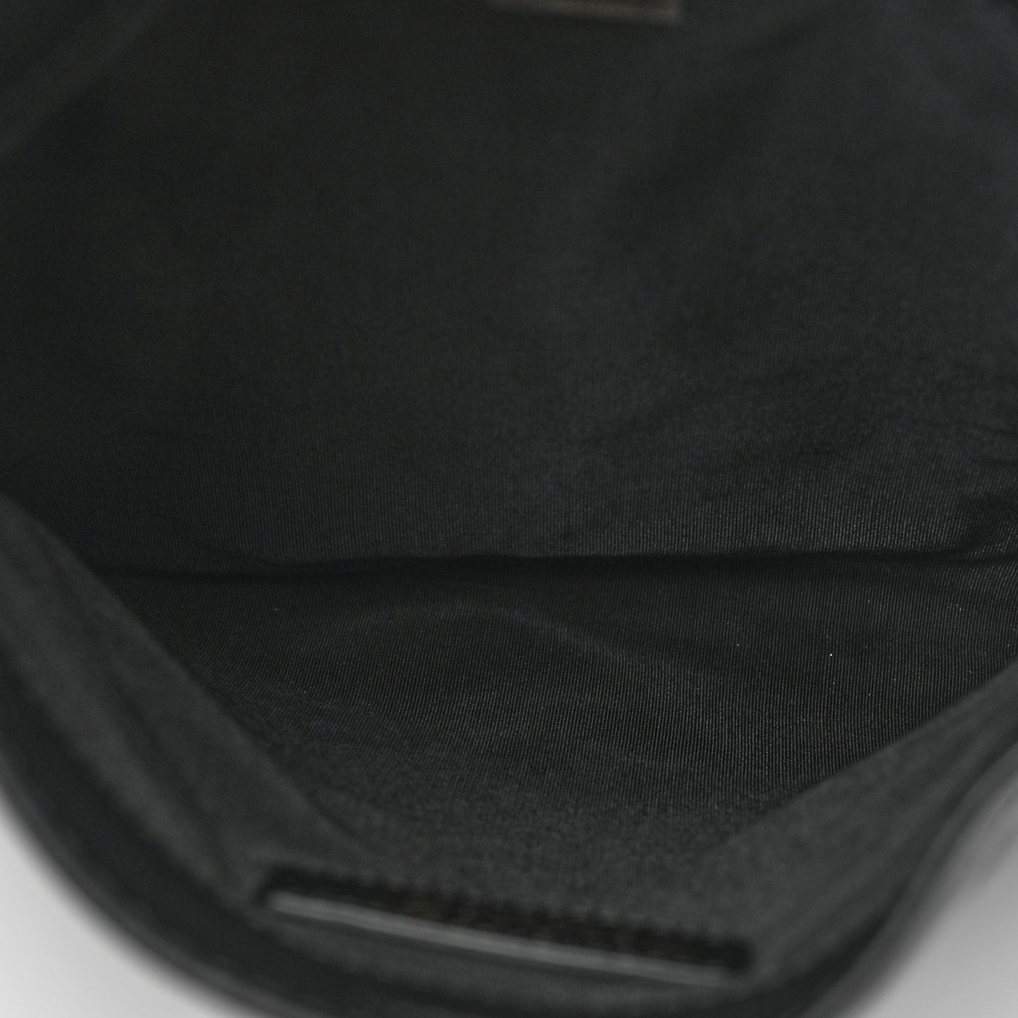 Calfskin Quilted Fringe Small Flat Tote Black