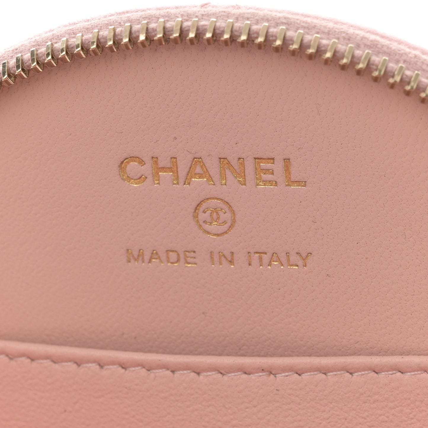 Lambskin Quilted Round Handle With Care Vanity With Chain Pink