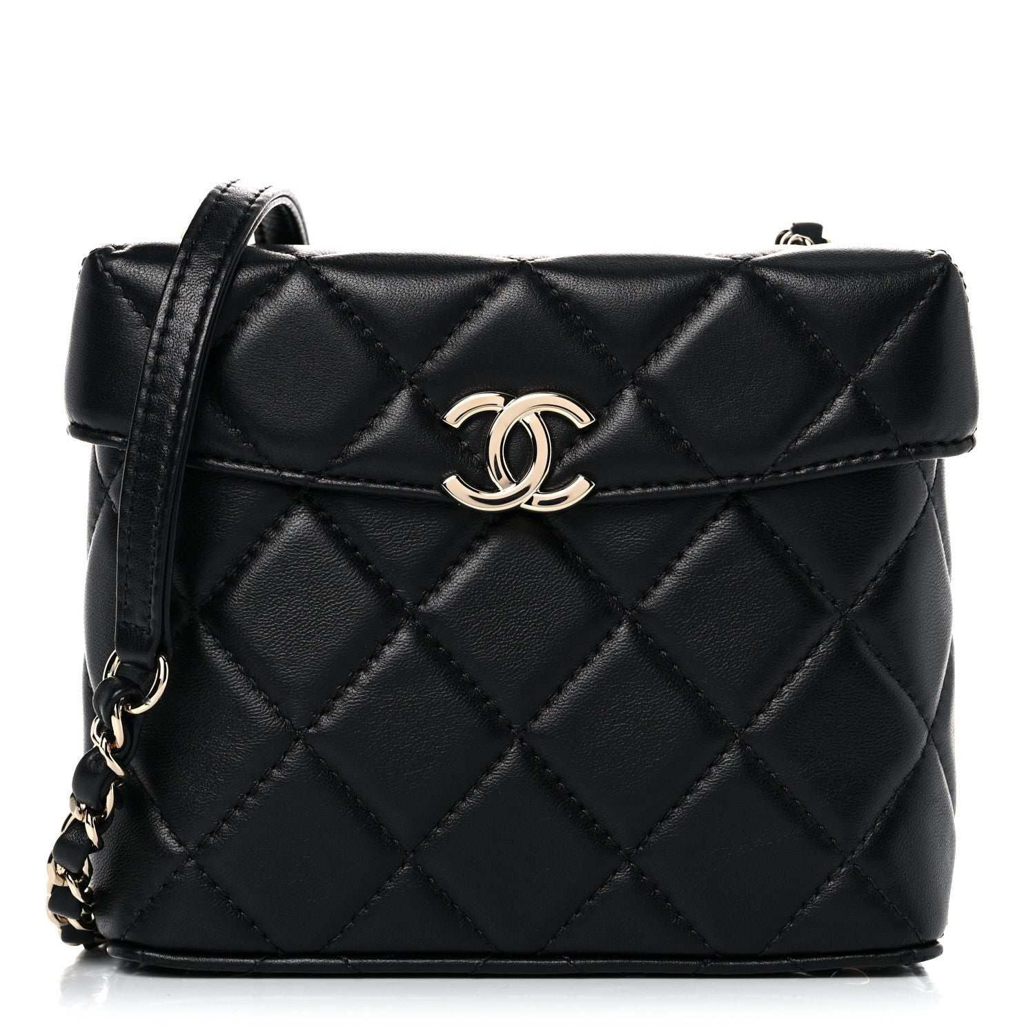 Chanel Lambskin Quilted Small Box Bag Black 1 of 14