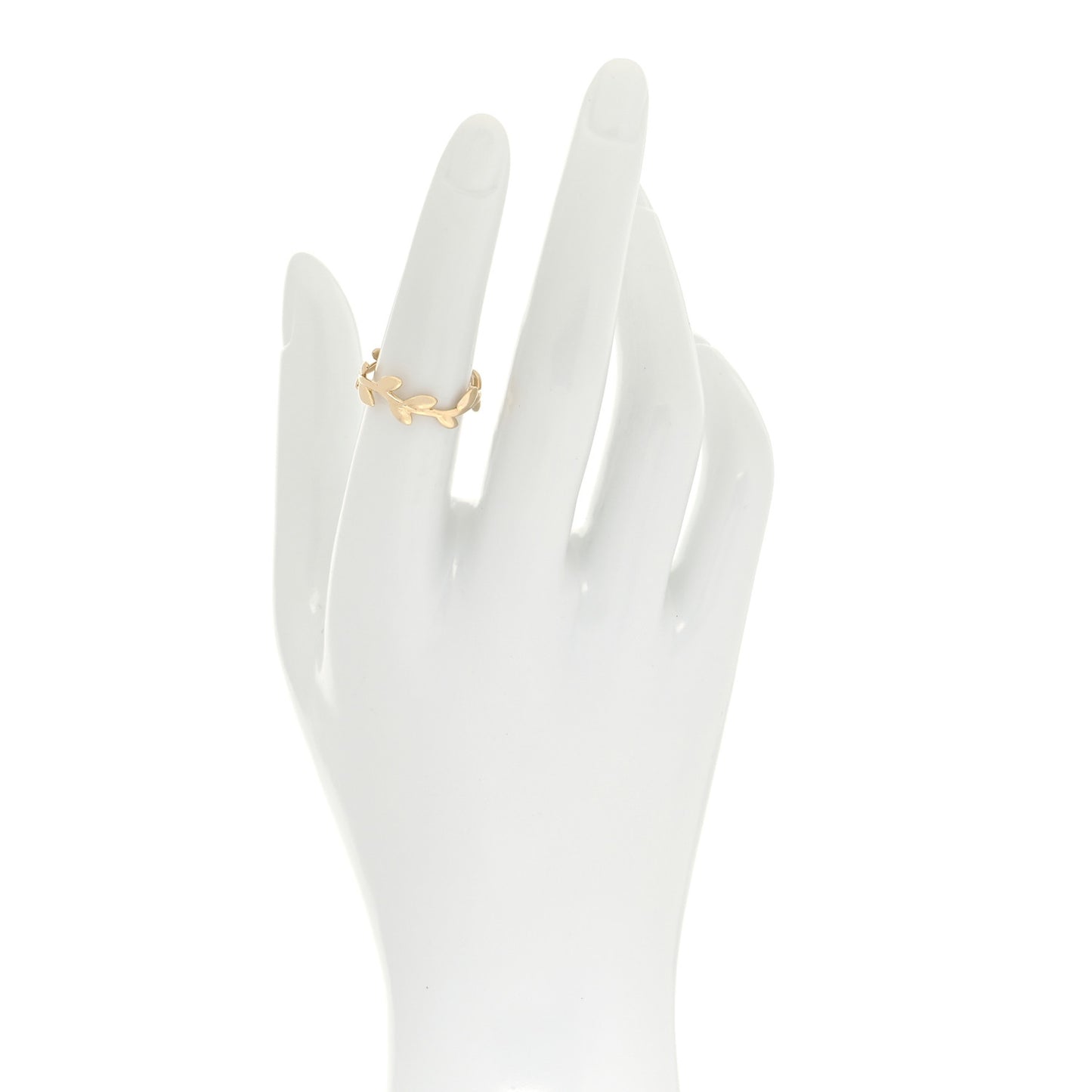 18K Yellow Gold Narrow Paloma Picasso Olive Leaf Band Ring 52 6