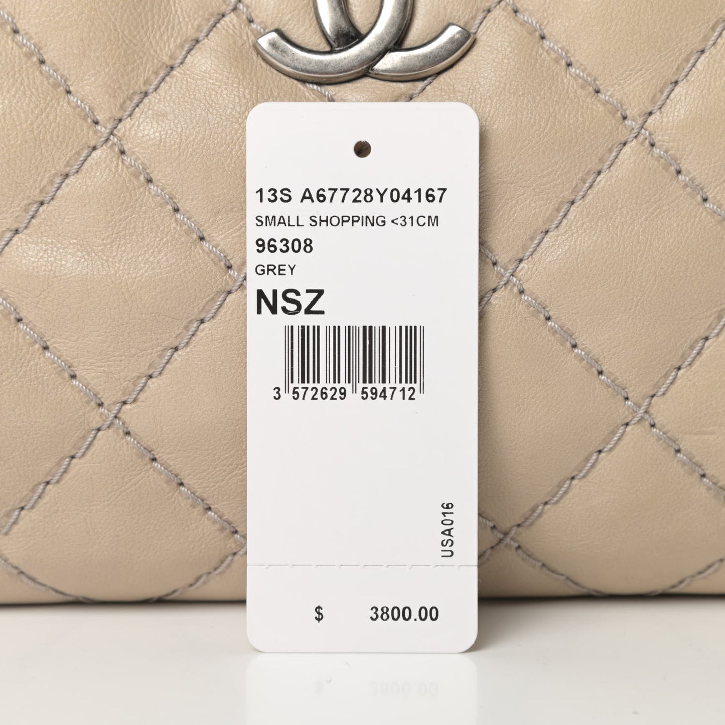 Calfskin Medium Stitch It Tote Beige