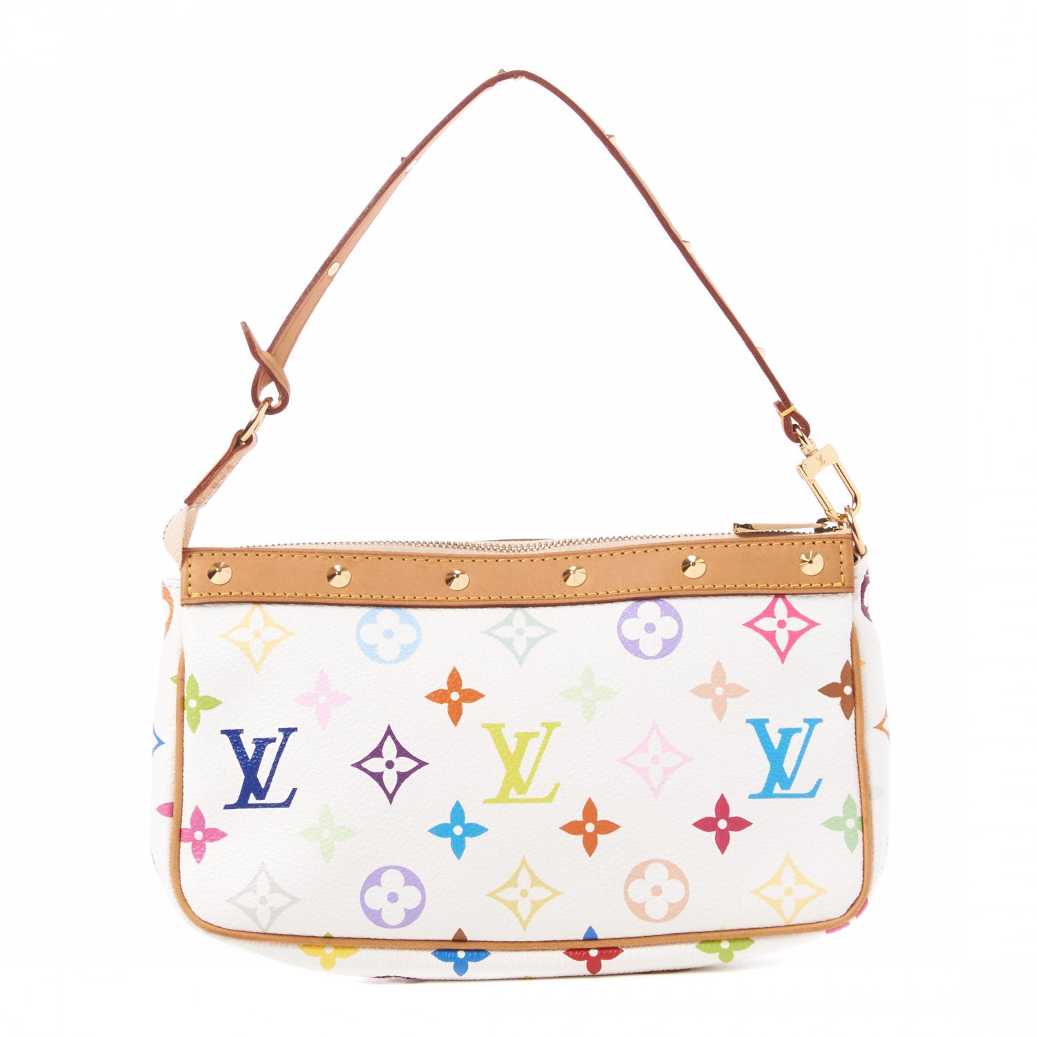 Louis Vuitton Monogram Multicolor Pochette Accessories White 1 of 7