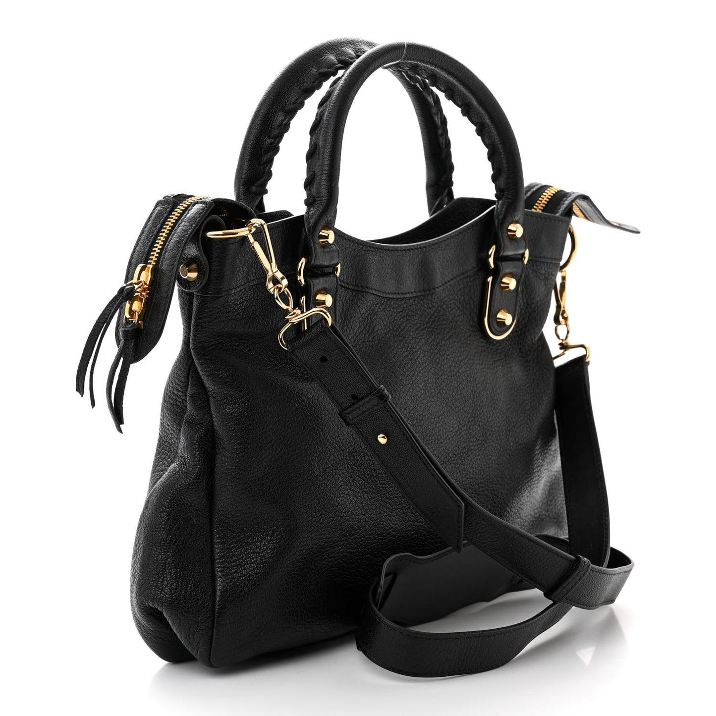 Chevre Gold Metallic Edge Hardware Town Black