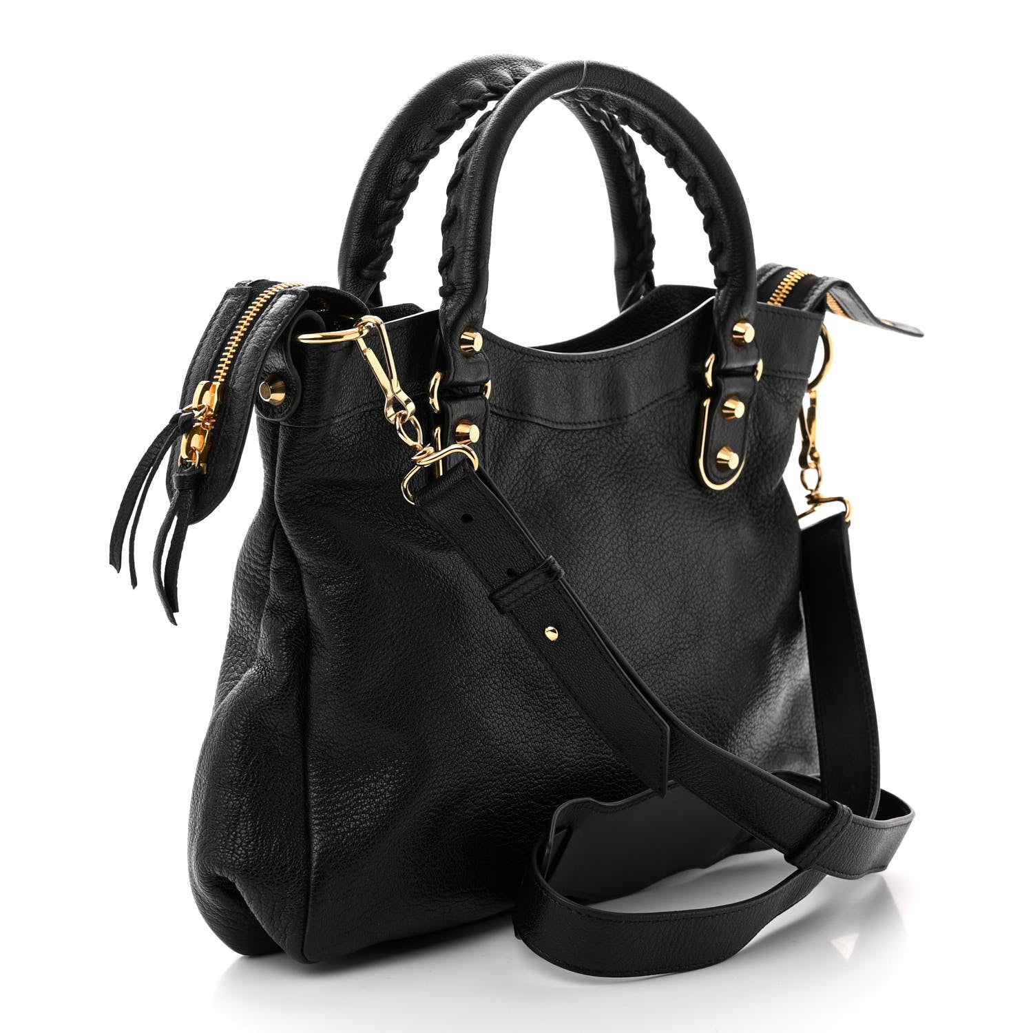 Balenciaga Chevre Gold Metallic Edge Hardware Town Black 3 of 10