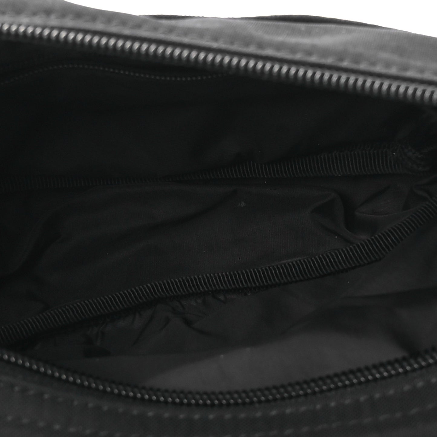 Recycled Sport Nylon Logo Embroidered Wheel Sling Bag Black White