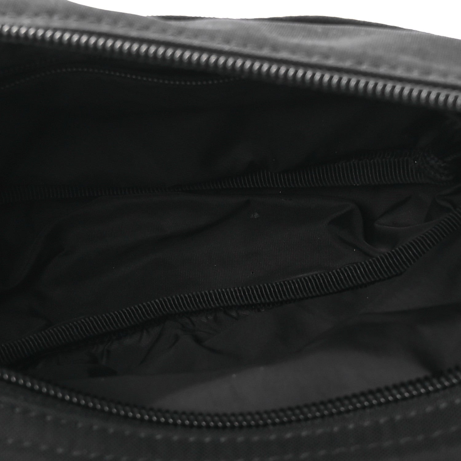 Balenciaga Recycled Sport Nylon Logo Embroidered Wheel Sling Bag Black White 5 of 14