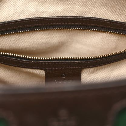 Gucci Monogram Selleria Calfskin Vintage Web Medium Boston Beige Ebony Cocoa 15 of 21