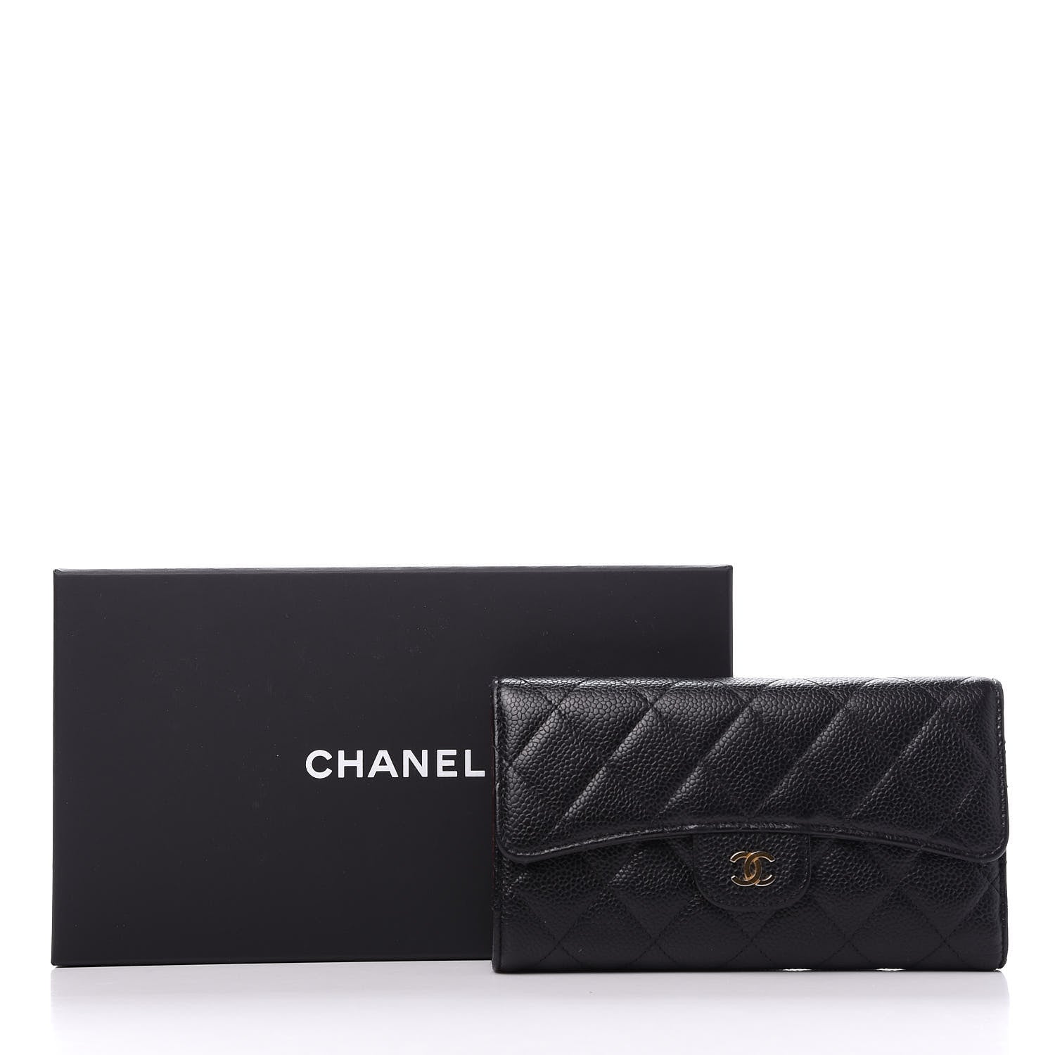 Chanel Caviar Quilted Large Flap Wallet Black 13 of 13
