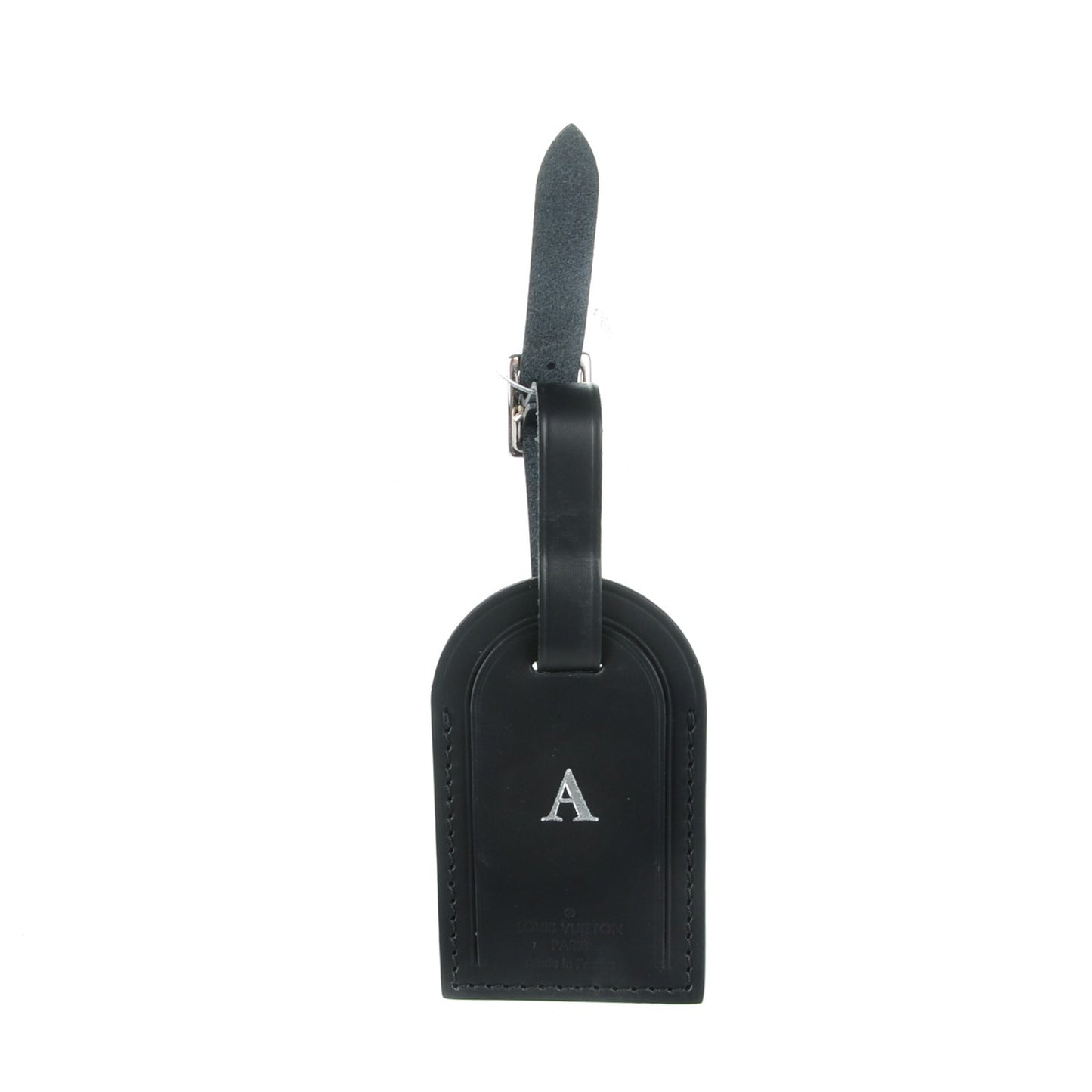 Calfskin Luggage Tag Black